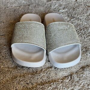 Sparkle Bridal White Rhinestone Slides